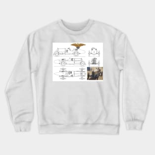 1921 Duesenberg GP Blueprint Crewneck Sweatshirt